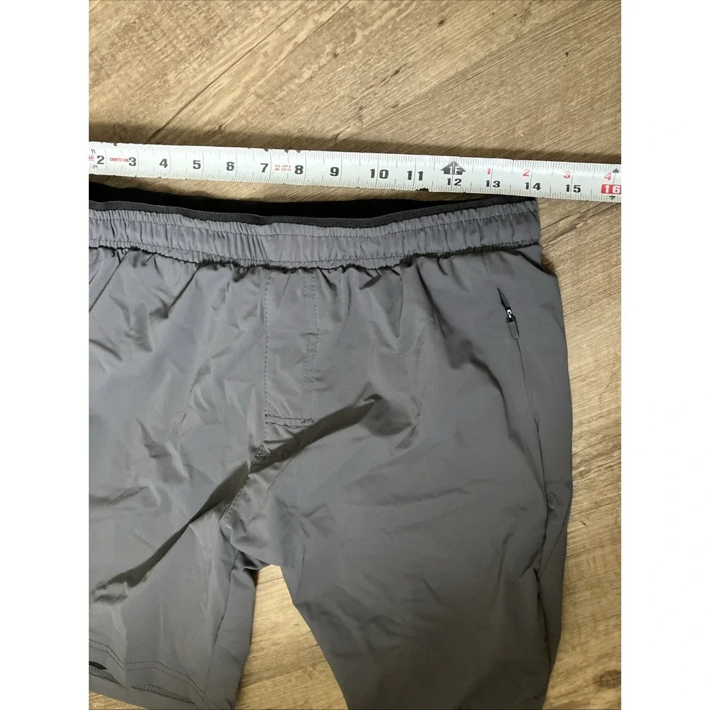 Legend Athletic/Running Shorts Men Small Charcoal Gray Elastic Waist Pockets